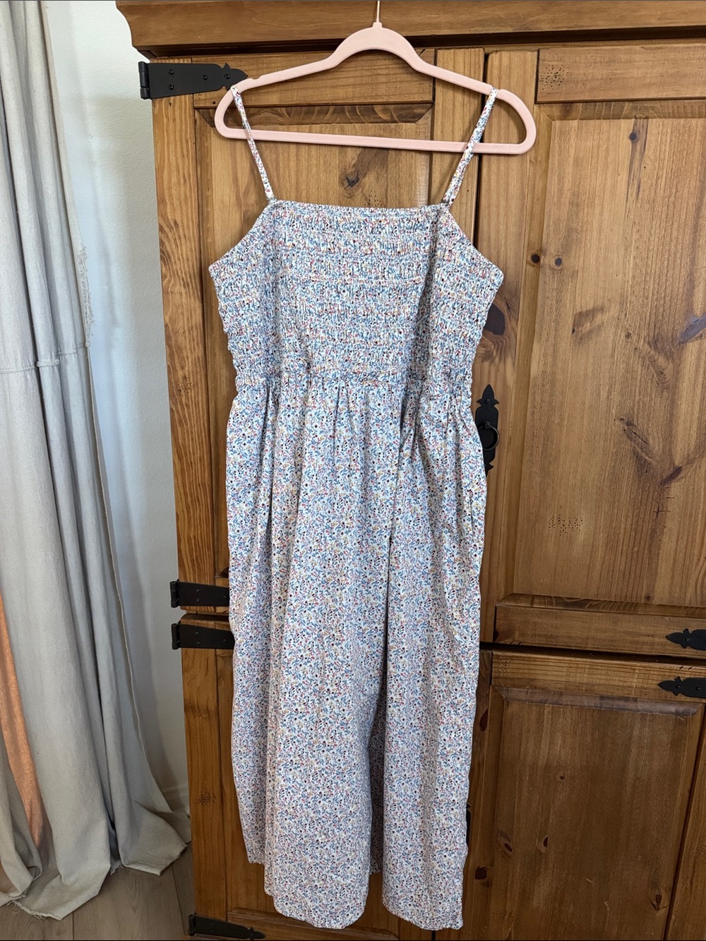 Smocked Floral Midi Dress sundress